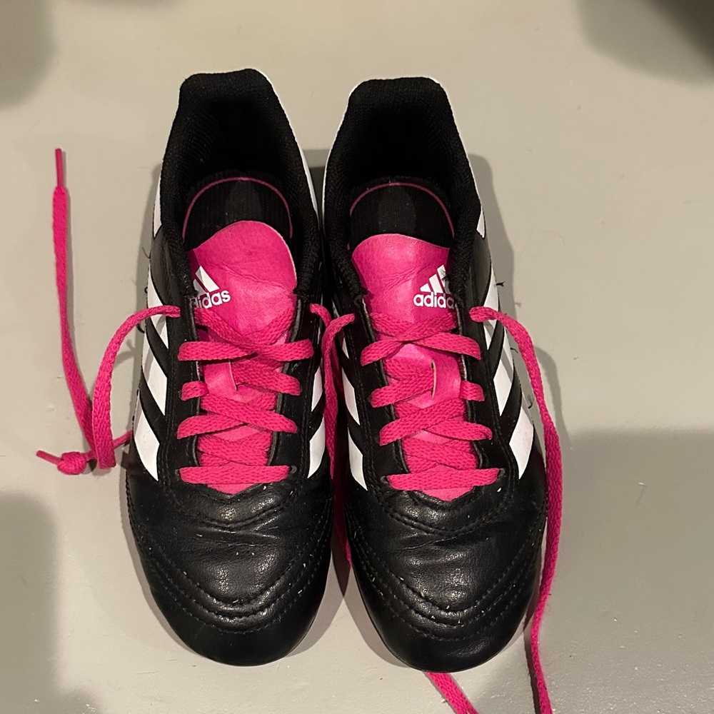 Adidas Black and Pink Sports Shoes